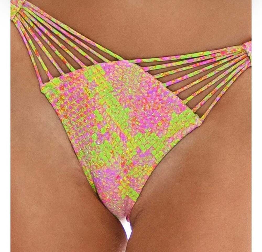 Luli Fama Strappy  Ruched  Back  Bottom Born to be Wild